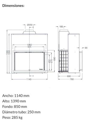 Estufa de leña Hergom H-08