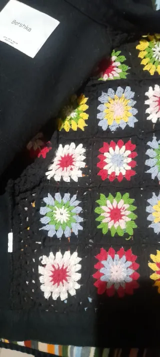 Cazadora Crochet Bershka Multicolor