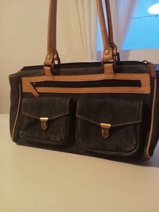 Bolso vaquero y piel