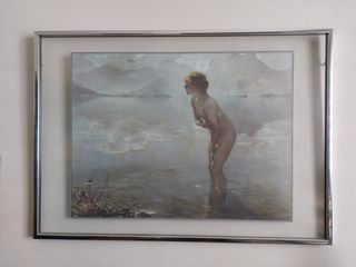 Cuadro con marco metálico