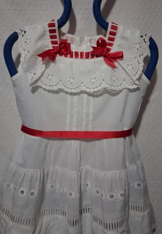 Vestito bambina pizzo Sangallo