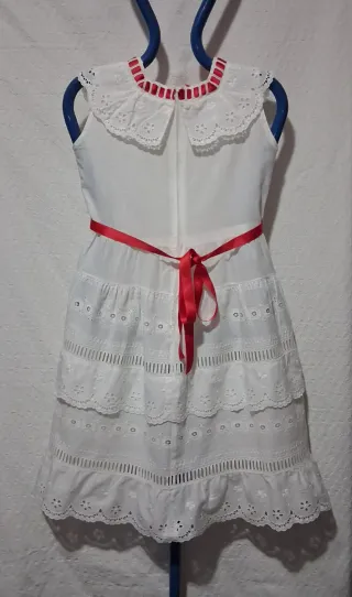 Vestito bambina pizzo Sangallo