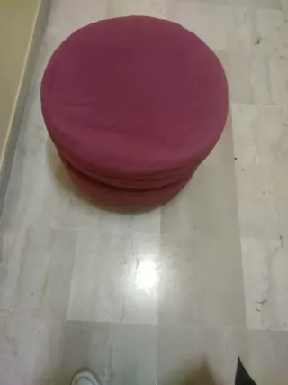 Pouf vintage color prugna