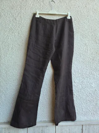 Pantaloni Coconuda in lino marrone