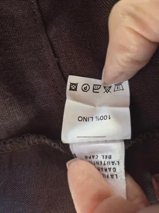Pantaloni Coconuda in lino marrone