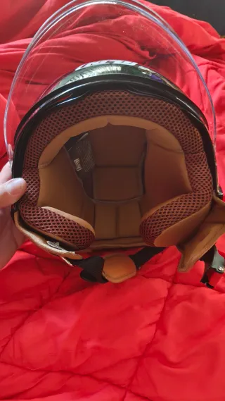 Casco Moto Jet Negro con Visera Transparente