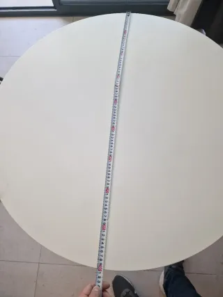 Mesa redonda Ikea blanca