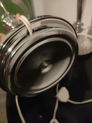 Lámparas antiguas de cristal y metal azul y verde