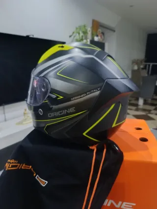 Casco Integral ORIGINE  Negro/Amarillo fluor tl: M