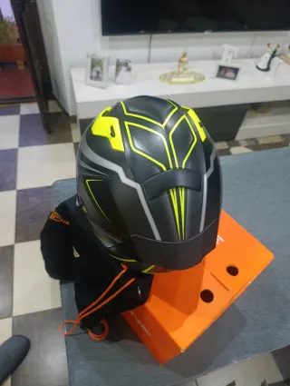 Casco Integral ORIGINE  Negro/Amarillo fluor tl: M