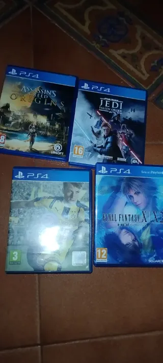 Lote 4 Juegos PS4: Assassin's Creed, Jedi, FIFA, F