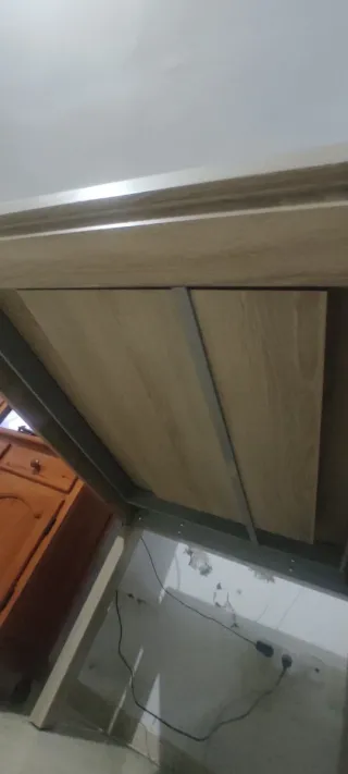 Mesa extensible madera beige/marrón