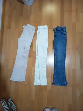 Lote 3 vaqueros niña