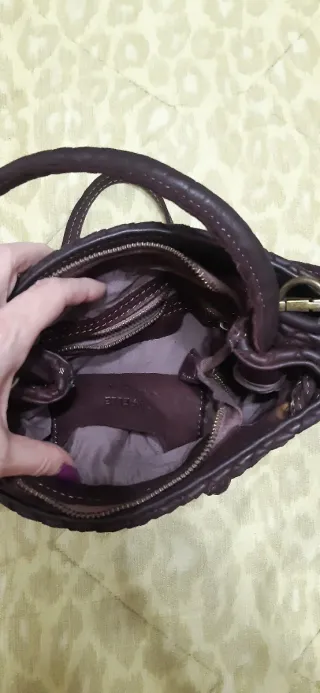 Borsa pelle intrecciata Made in Italy