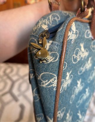 Bolso Vintage Y2K Playboy Azul y Marrón