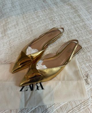 Bailarinas Zara doradas