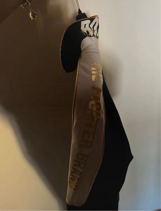 Maglietta Boxer nera e bianca con dettagli oro