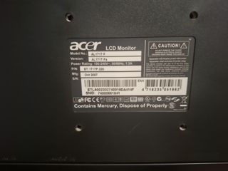 Monitor Acer 19 Plata/Negro