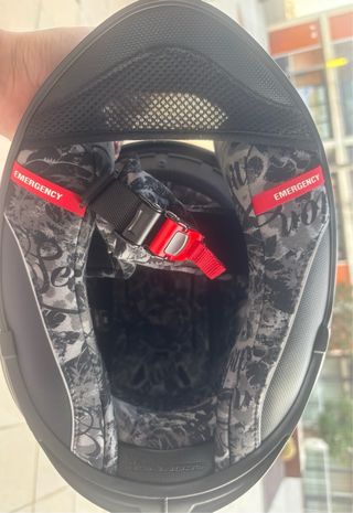 Casco Moto Talla M Negro Rosa