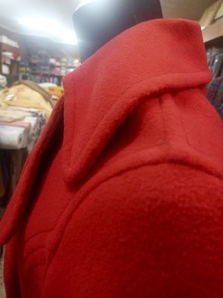 Abrigo paño doble faz rojo