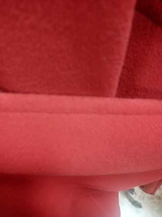Abrigo paño doble faz rojo