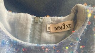 Vestido fiesta niña azul lentejuelas 110cm