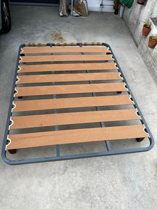 Somier de láminas metálico y madera