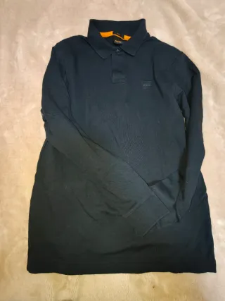 Polo BOSS manga larga azul nuevo