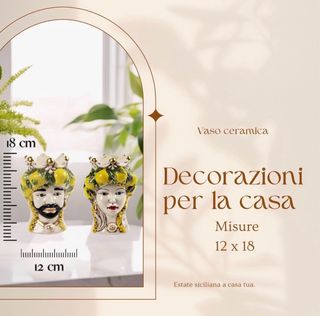 Coppia Teste di Moro Re e Regina Caltagirone