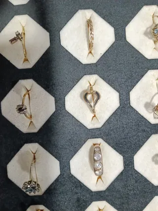 Bandejas Anillos Plata Oro