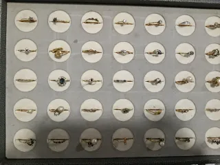 Bandejas Anillos Plata Oro