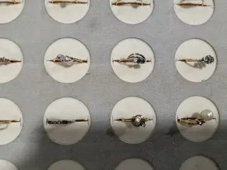 Bandejas Anillos Plata Oro