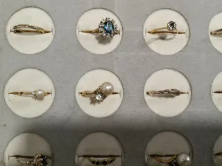 Bandejas Anillos Plata Oro