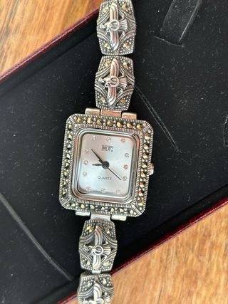 Reloj Plata 925 Marcasitas Vintage Mujer