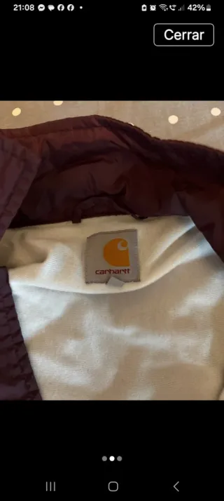Chaqueta Carhartt entrenador granate
