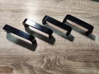 Set de 4 Maneta negra para armario/cajón