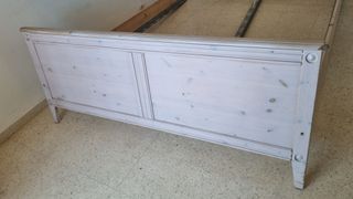 Cabecero y pie de cama doble de madera