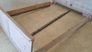 Cabecero y pie de cama doble de madera