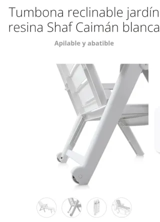 Tumbonas plegables + Colchones, 2 unid.