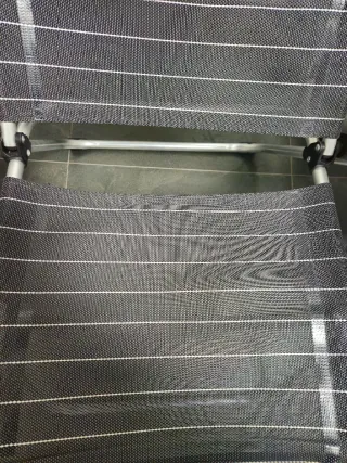 Sillas plegables camping playa gris/blanco