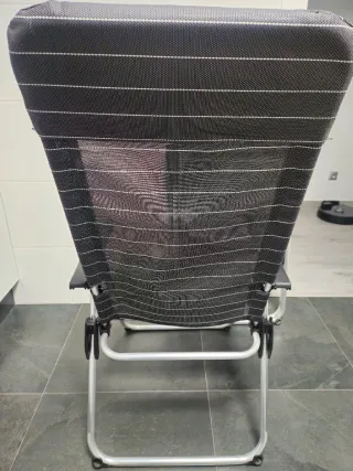 Sillas plegables camping playa gris/blanco