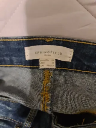 Calças Springfield ganga mulher com risca lateral