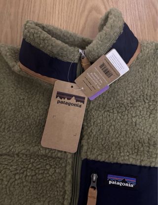 Fodera in pile Patagonia taglia S verde oliva