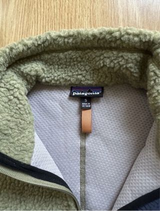 Fodera in pile Patagonia taglia S verde oliva