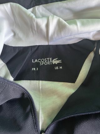 Cortavientos Lacoste Negro y Verde