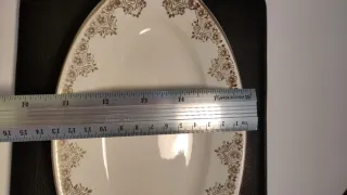 Bandeja Vintage Porcelana Oro