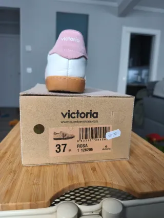 Zapatillas Victoria Blancas y Rosas talla 37