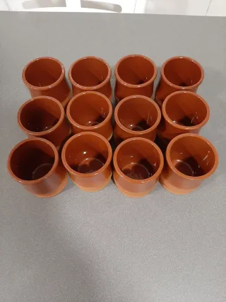 12 Vasos de terracota/barro para postres