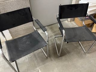 Sillas Retro Cuero y Metal