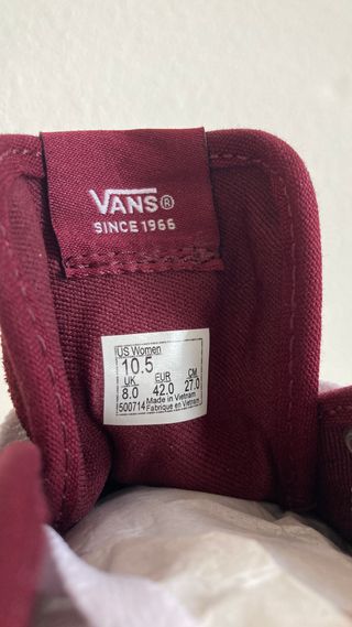 Vans Filmore Decon Burdeos Talla 42